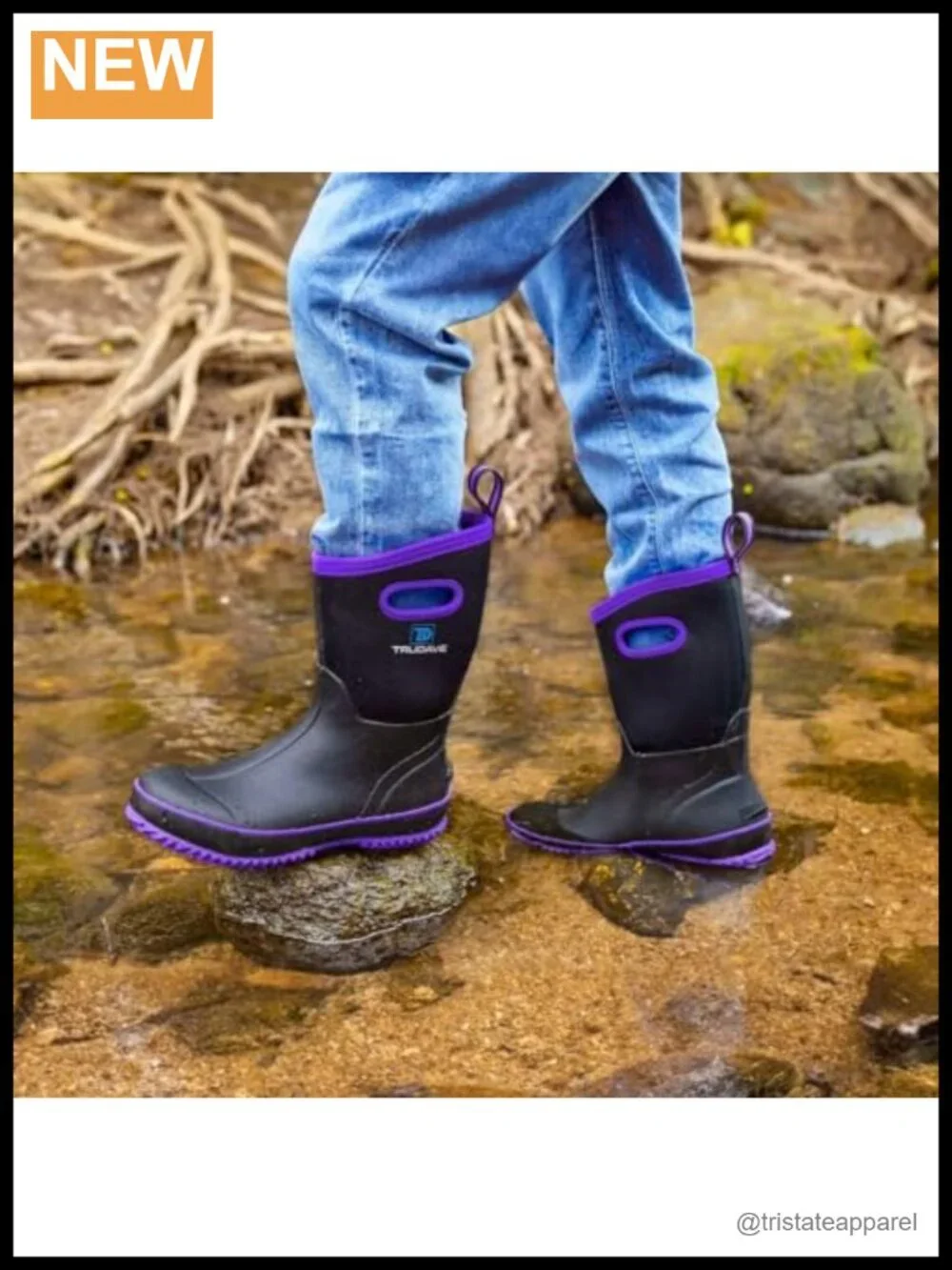 Waterproof Mid Calf Rain Boots for Women Insulated Neoprene Outdoor Work Mud